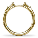 18K Yellow Gold Baguette Diamond Wedding Band