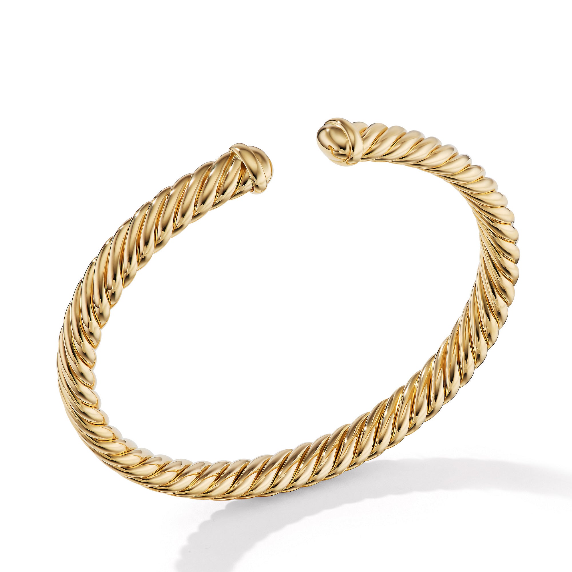 Modern Oval Cablespira® Bracelet in 18K Yellow Gold, 7mm