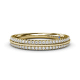 18K Yellow Gold Split Pavé Diamond Band