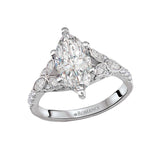 14K White Gold Semi-Mount Diamond Engagement Ring