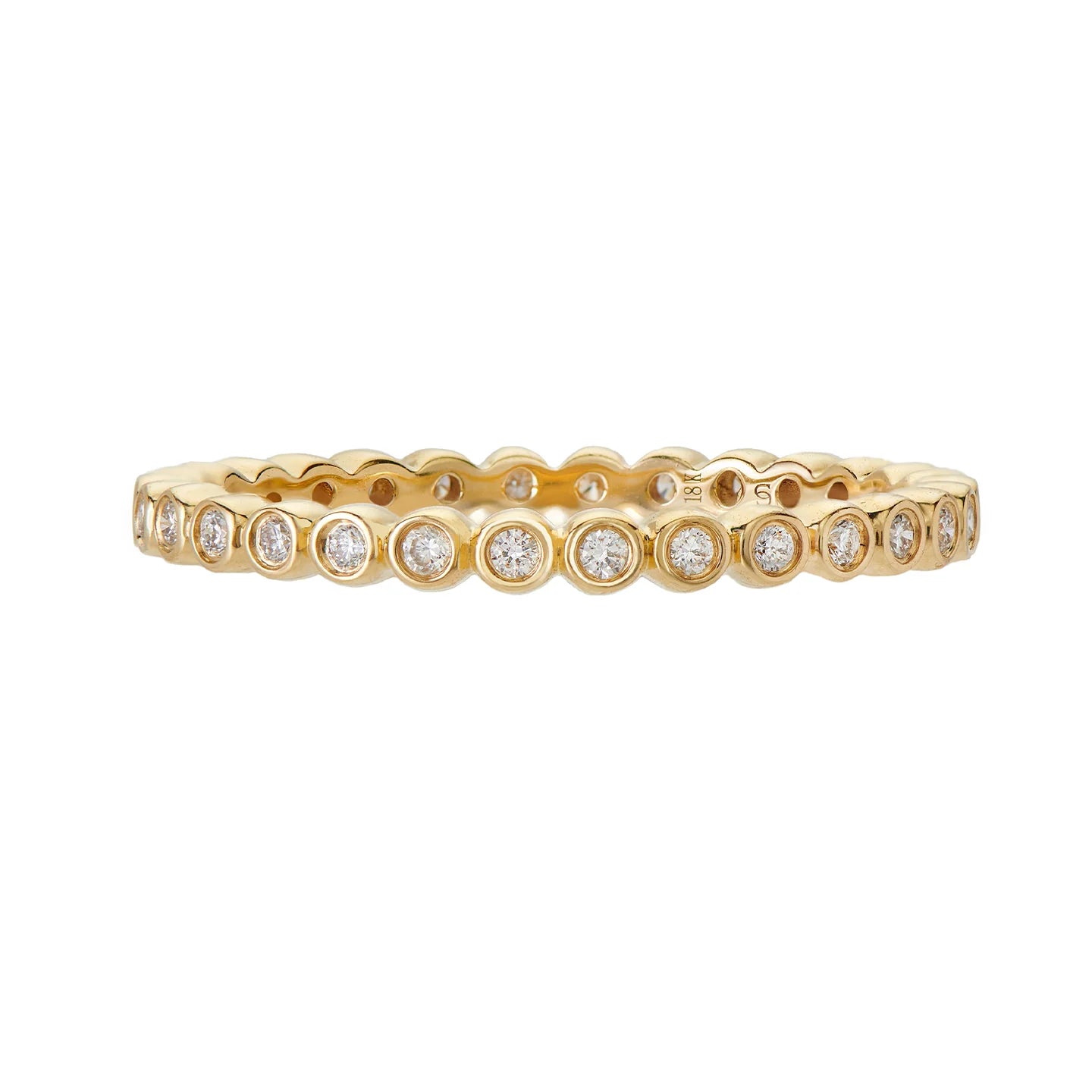 Mini Bezel White Diamond Band