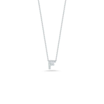 18K White Gold Tiny Treasures Diamond Love Letter “F” Necklace