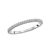 14K White Gold Diamond Wedding Band