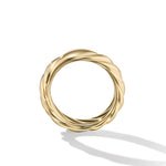 Sculpted Cable Band Ring in 18K Yellow Gold, 6mm