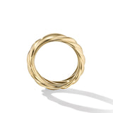 Sculpted Cable Band Ring in 18K Yellow Gold, 6mm