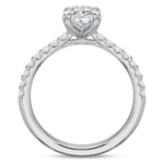 18K White Gold New Aire Oval Diamond Engagement Ring