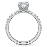 18K White Gold New Aire Oval Diamond Engagement Ring