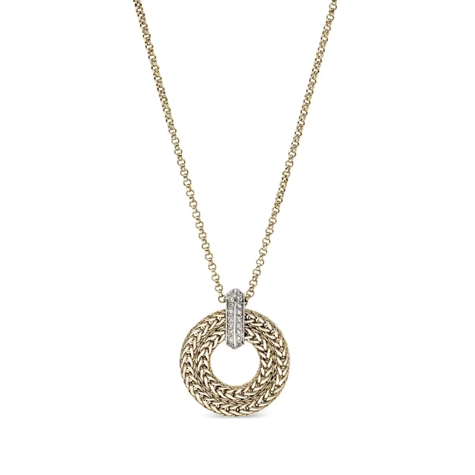 Icon Diamond Link Pendant Necklace