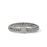 Sterling Silver Icon Diamond Bracelet, 10.5mm