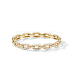 Stax Chain Link Bracelet in 18K Yellow Gold with Diamonds, 7mm