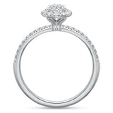 Modern Classic Halo Oval Diamond Engagement Ring