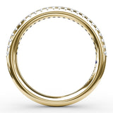 18K Yellow Gold Split Prong Diamond Anniversary Band