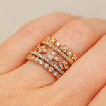 Crown White Diamond Band