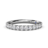 18K White Gold Diamond Wedding Band