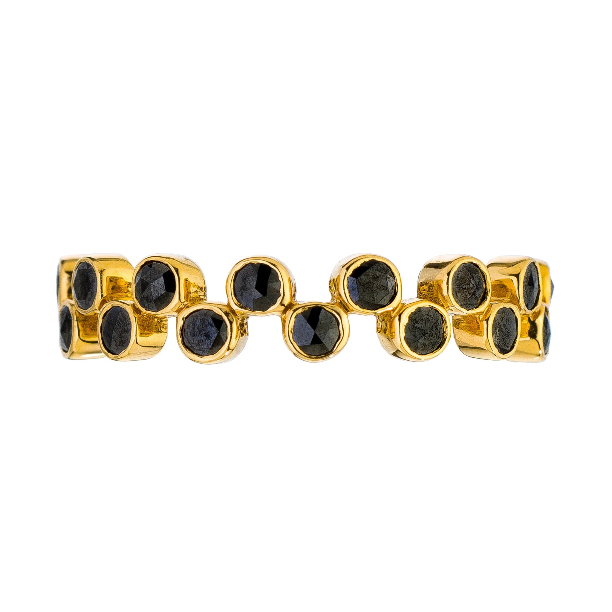 Zig Zag Black Diamond Band