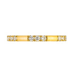 Luna Triple Stone White Diamond Band