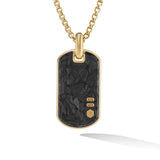 Forged Carbon Tag in 18K Yellow Gold, 42mm