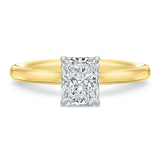 New Aire Low Profile Solitaire Radiant Cut Engagement Ring