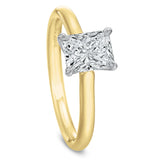 New Aire Low Profile Solitaire Radiant Cut Engagement Ring