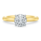 New Aire Low Profile Round Diamond Engagement Ring