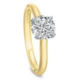 New Aire Low Profile Round Diamond Engagement Ring