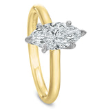 New Aire Low Profile Solitaire Marquis Engagement Ring
