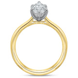New Aire Low Profile Solitaire Marquis Engagement Ring