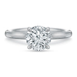 New Aire Low Profile Round Diamond Solitaire Engagement Ring