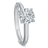 New Aire Low Profile Round Diamond Solitaire Engagement Ring