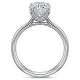 New Aire Low Profile Round Diamond Solitaire Engagement Ring