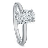 New Aire Low Profile Oval Diamond Solitaire Engagement Ring