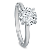 New Aire Low Profile Round Solitaire Diamond Engagement Ring