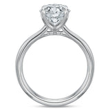 New Aire Low Profile Round Solitaire Diamond Engagement Ring