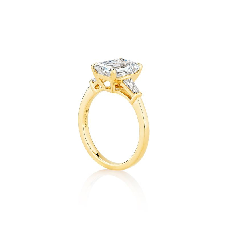 Classic Baguette Three Stone Engagement Ring
