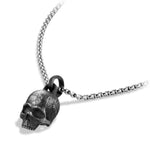 Memento Mori Skull Amulet in Sterling Silver, 16mm