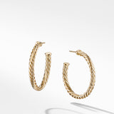 Cablespira® Hoop Earrings in 18K Yellow Gold, 1in