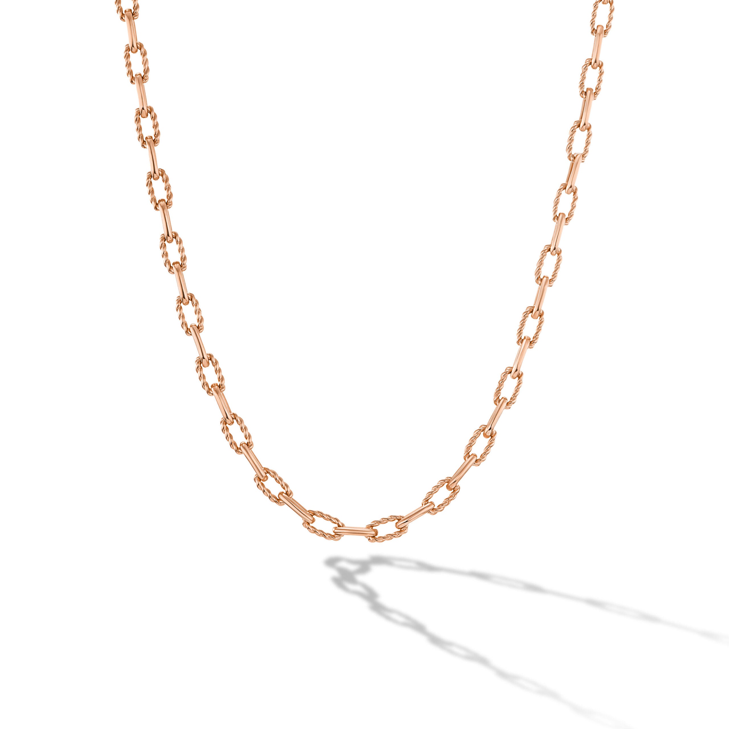 DY Madison® Chain Necklace in 18K Rose Gold, 3mm
