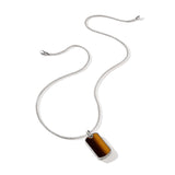Tag Pendant Necklace, Sterling Silver