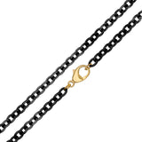 3.8mm Stainless Steel Black Chain 18"