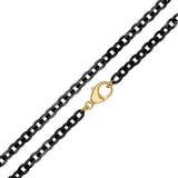 3.8mm Stainless Steel Black Chain 18"