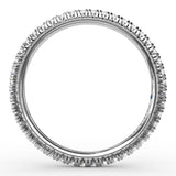 18K White Gold Delicate Modern Pave Eternity Band