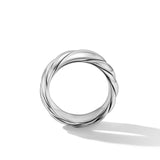 Sculpted Cable Band Ring in Sterling Silver, 9mm