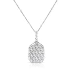 18K White Gold Pickleball Necklace with Diamonds