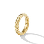 Sculpted Cable Band Ring in 18K Yellow Gold, 4.6mm