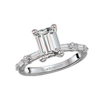 Platinum Diamond Semi-Mount Engagement Ring