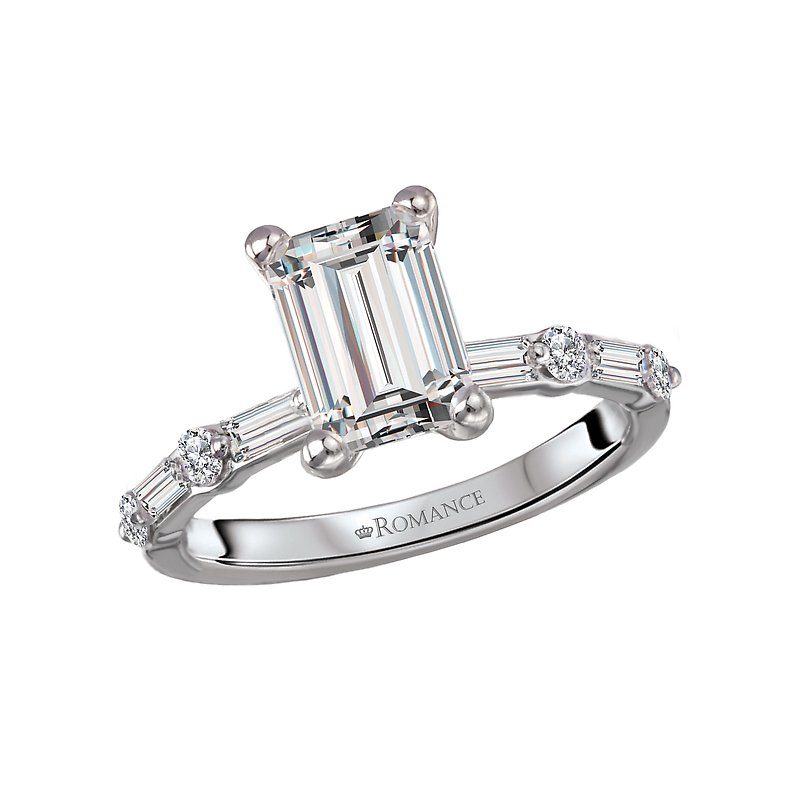 Platinum Diamond Semi-Mount Engagement Ring