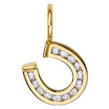 Diamond Horseshoe Charm