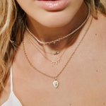 14K GRADUATED BAGUETTE DIAMOND CURVED BAR NECKLACE