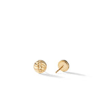 Sculpted Cable Stud Earrings in 18K Yellow Gold, 8mm
