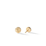 Sculpted Cable Stud Earrings in 18K Yellow Gold, 8mm